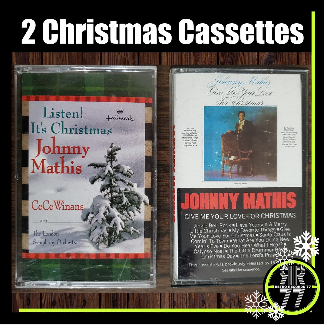 2 Christmas Cassettes: Johnny Mathis, Listen It's Christmas, Give Me ...