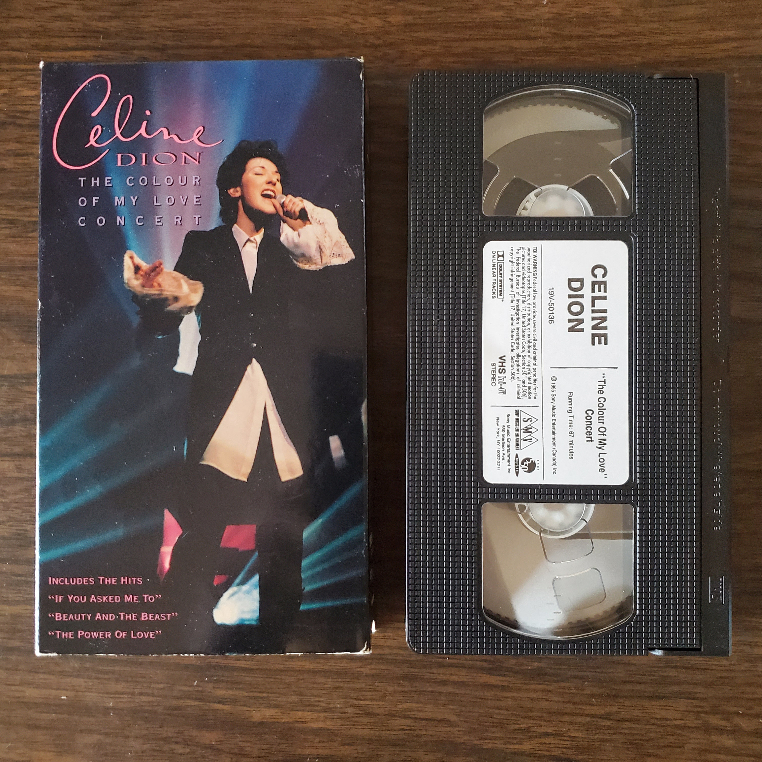 1995 Celine Dion Colour of My Love Concert VHS Tape - Etsy