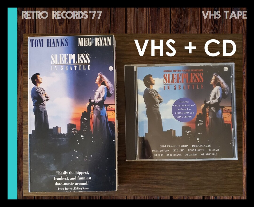 Sleepless in Seattle VHS Tape and CD Movie Soundtrack, 1993, Tom