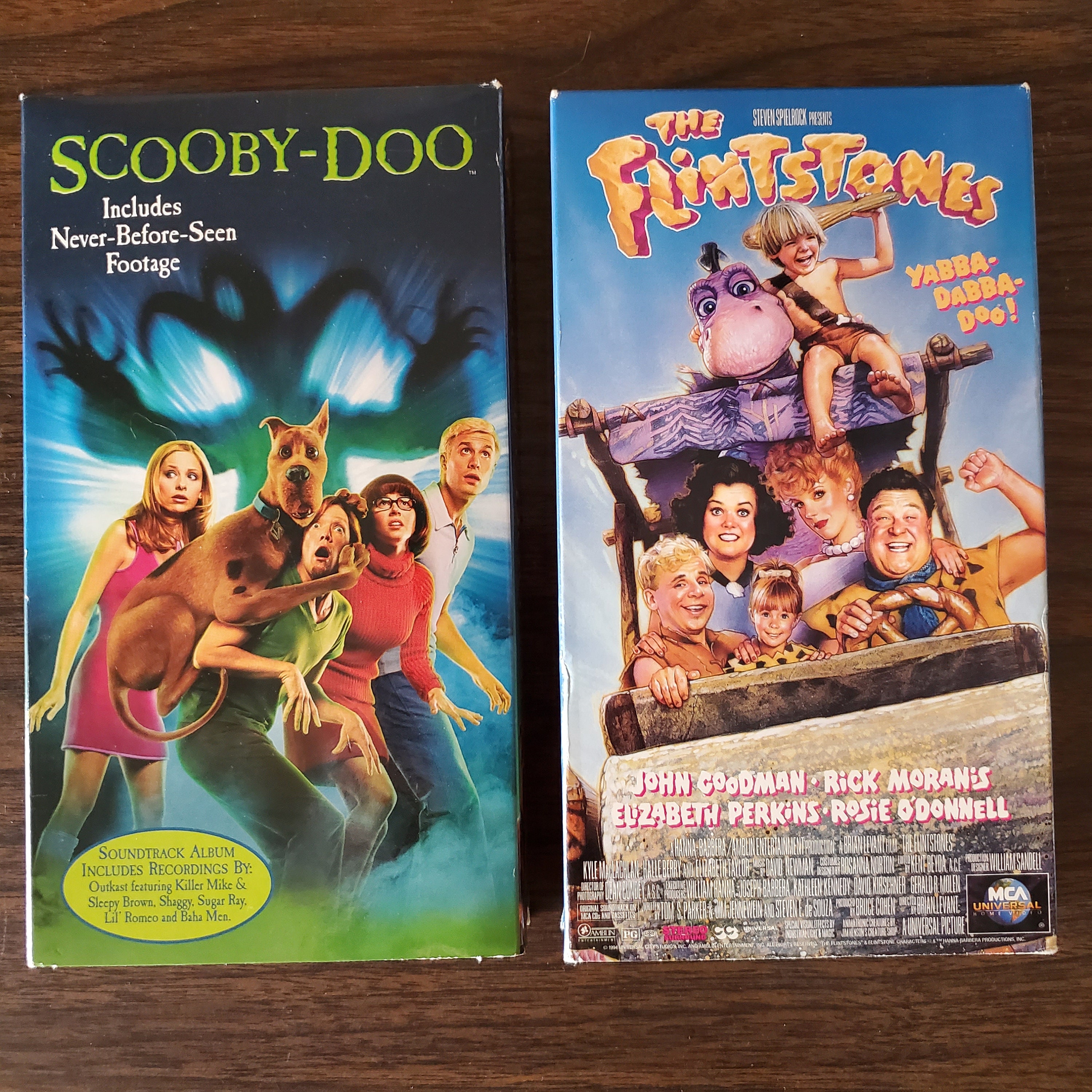 Scooby Doo Movie and the Flintstones Movie on VHS, FREE