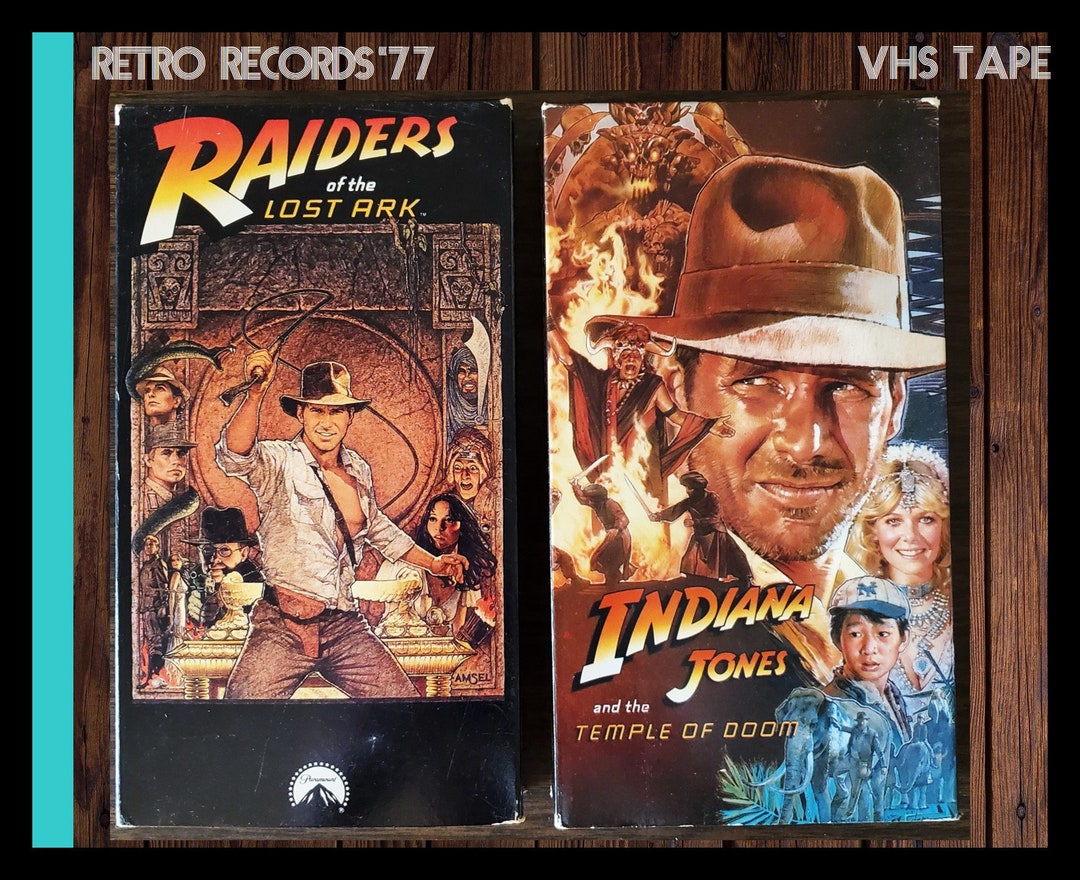 Indiana Jones VHS, Raiders of the Lost Ark & Temple of Doom - Etsy