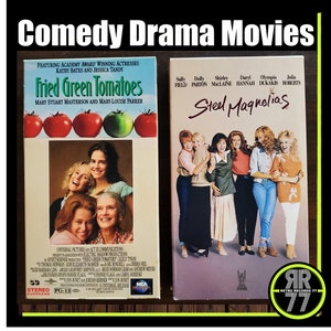 2 Comedy Drama Movies on VHS, Fried Green Tomatoes and Steel Magnolias, Julia Roberts, Dolly Parton, Sally Field