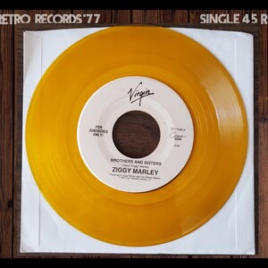 Ziggy Marley-Brothers And Sisters / Man A Do To Man 45 RPM Single,  JUKEBOX Only, YELLOW Record, Single, album, record, vinyl, lp