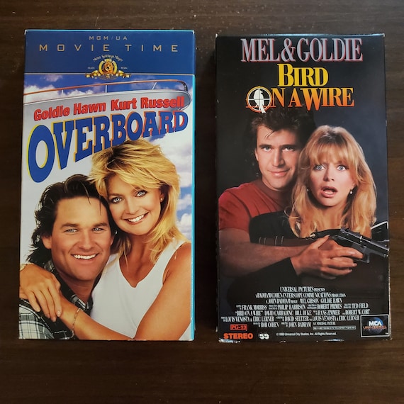 2 Comedy Movies on VHS, Overboard and Bird on a Wire, Goldie Hawn