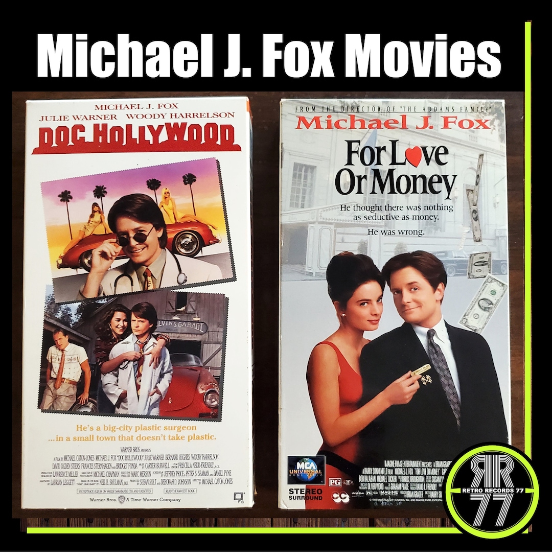 2 Michael J. Fox Movies on VHS, Doc Hollywood and for Love or