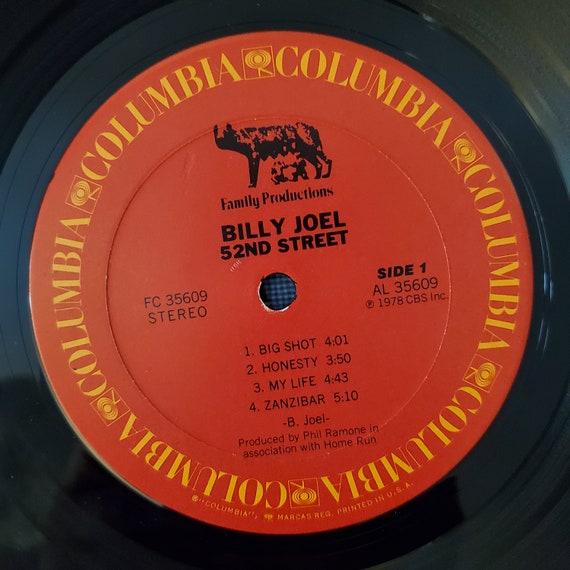 1978 Billy Joel-52nd Street LP, FC 35609 - Etsy