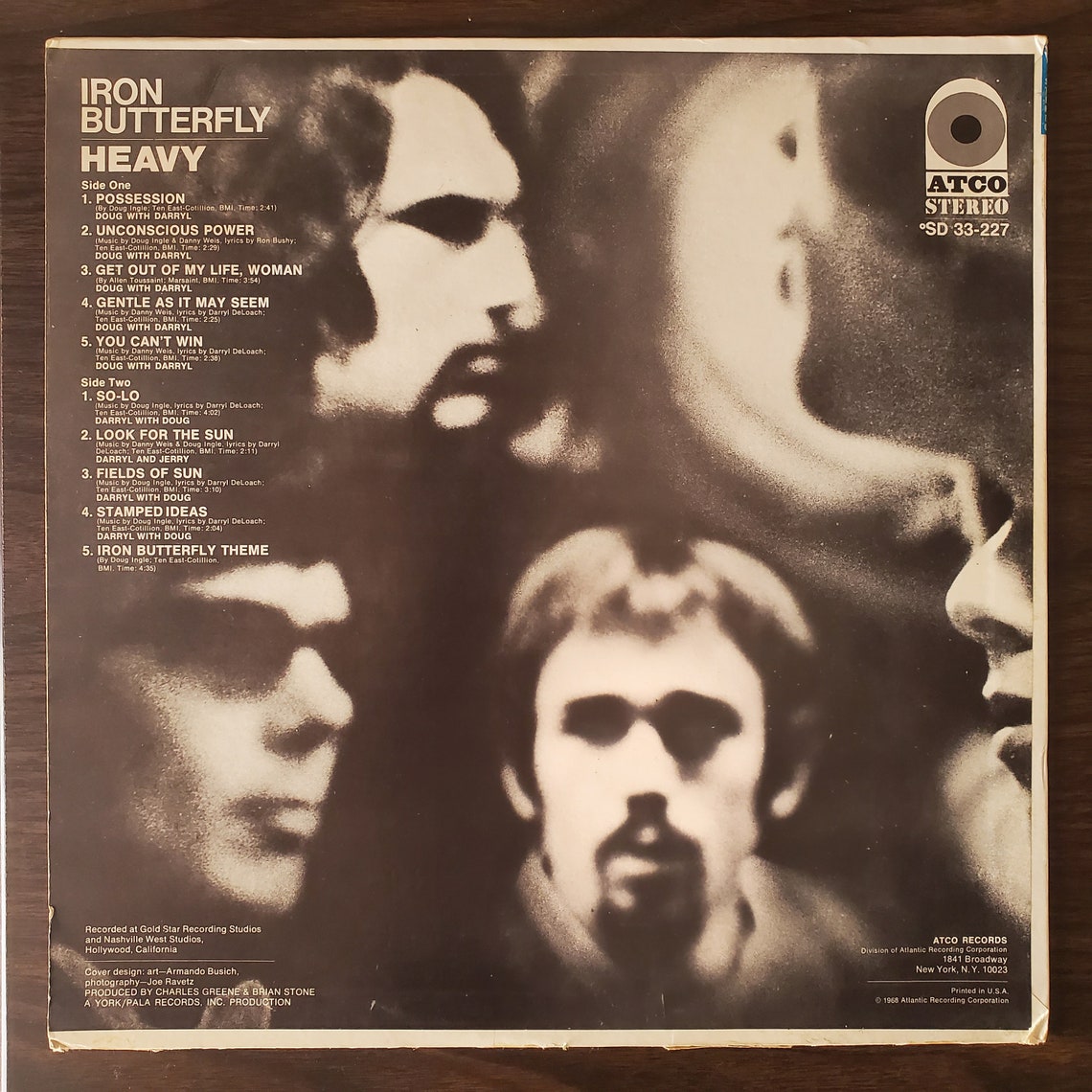1968 Iron ButterflyHeavy album ATCO Records SD 33227 Etsy