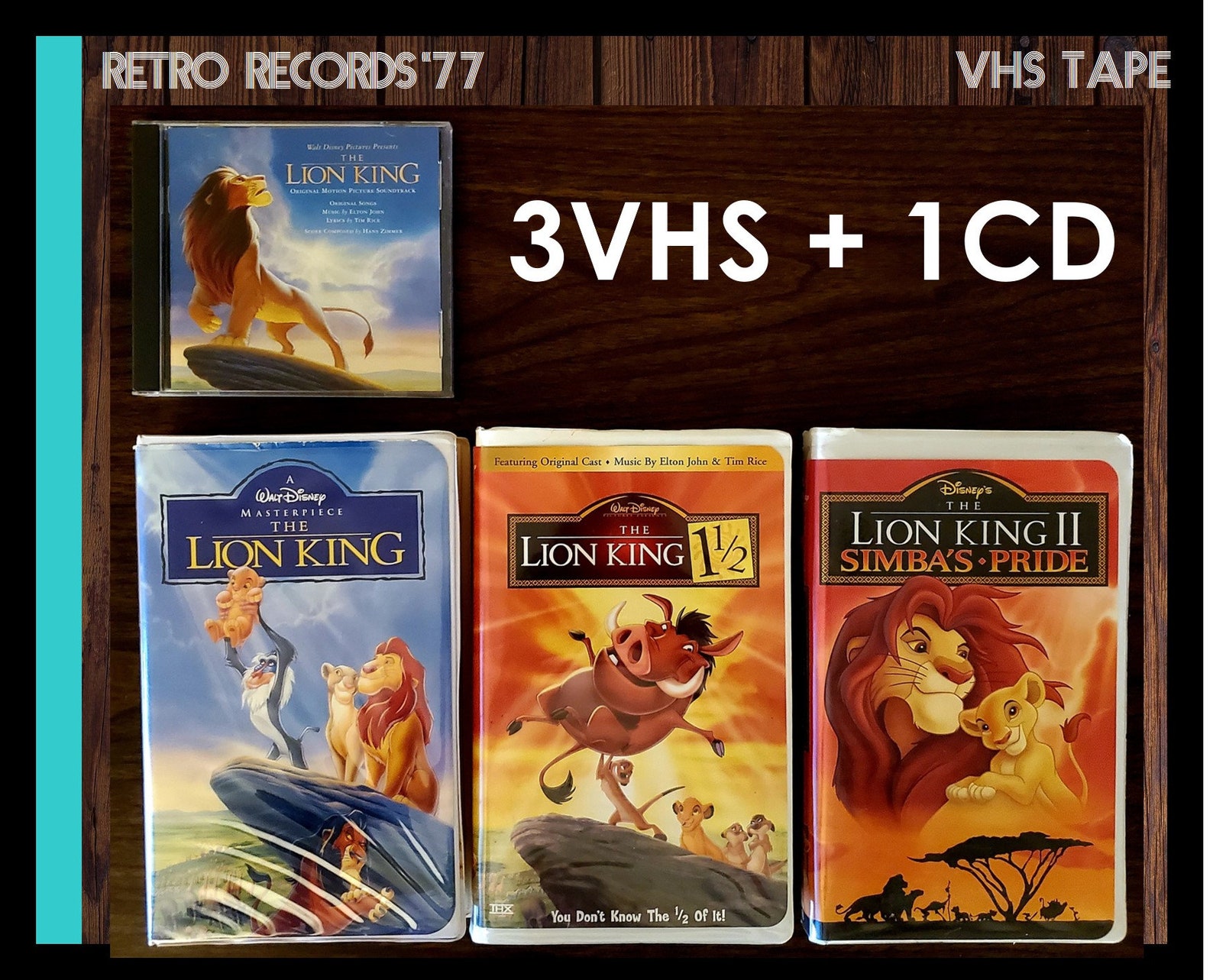 The Lion King 1 Lion King 1 1/2 and Lion King 2 VHS 1 Lion Etsy