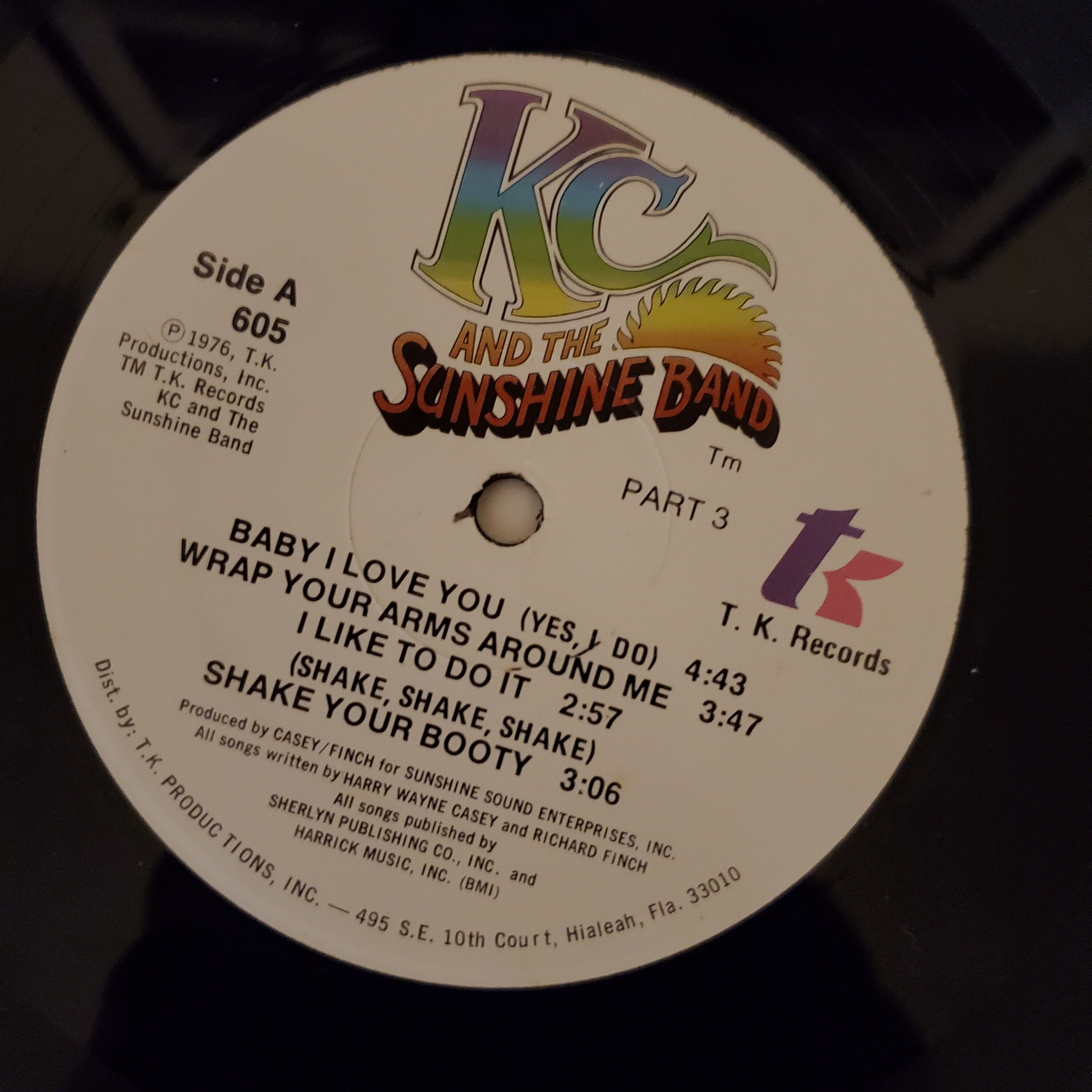 KC and the Sunshine Band Part 3 Vintage Album, T.K. 605, Disco