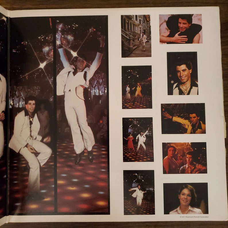 Saturday Night Fever Record LP & VHS Movie, 1977, John Travolta, Bee Gees, Stayin' Alive, Disco, Double Album, LP, Vinyl, Record, Album, vhs image 5