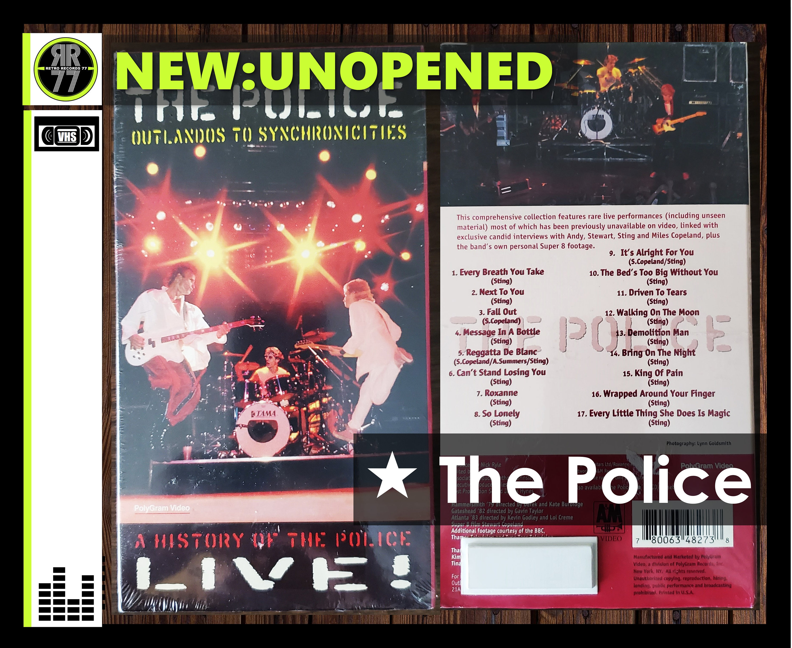 Polygram music video vhs police the - outlandos and synchronicit (780063482738)