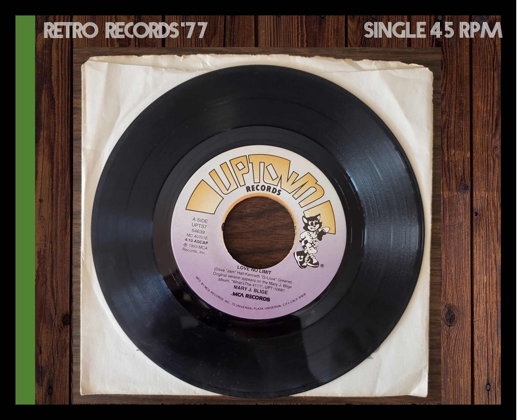 Mary J. Blige-love No Limit, 1993, Hip Hop, 45 RPM Single, 7