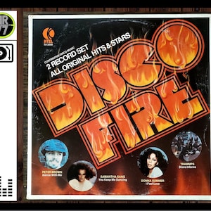 Vintage Record: Disco Fire, Disco Music, 1978, Double album, Barry White, Donna Summer, Chic, LP, Vinyl,Record, Album