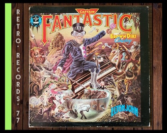 Elton John-Captain Fantastic And The Brown Dirt Cowboy LP, 1980,  MCA 37066,  album, record, vinyl, lp