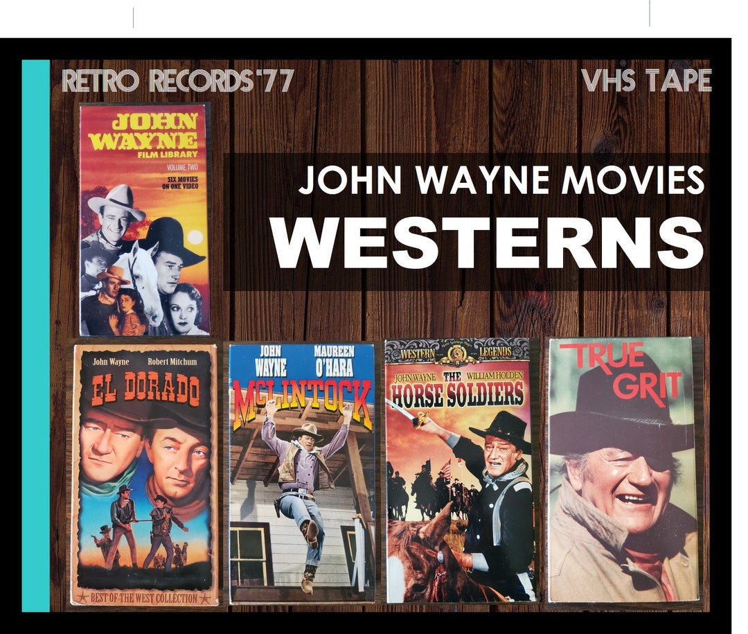 John Wayne Westerns/movies VHS, True Grit, El Dorado