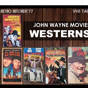 John Wayne Westerns/Movies VHS, True Grit, El Dorado, Mclintock, Horse Soldiers, Western, VHS