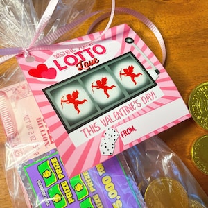 Cartes de loto de la Saint-Valentin, étiquette cadeau de billet de loto, étiquettes cadeaux Vday, vous souhaitant un amour de loto, étiquettes cadeaux de billet de loterie pour la Saint-Valentin, bricolage, casino