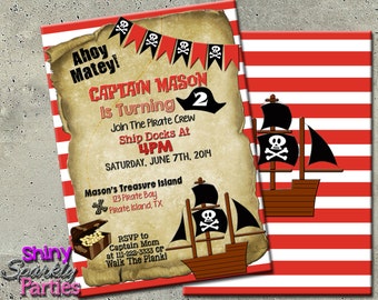pirate invitations etsy