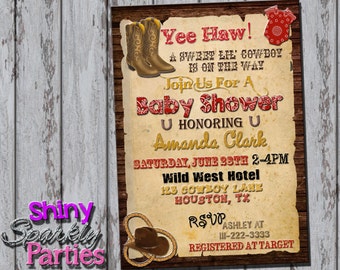 WESTERN BABY SHOWER Invitation, Cowboy Baby Shower, Western Shower Invitation, Western Baby Shower Invite, cowboy baby shower invitation,