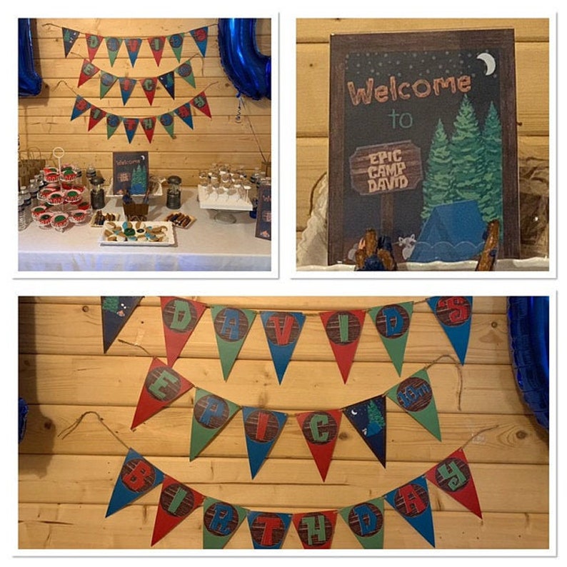 CAMPING PARTY SIGN Camping Birthday Party Sign Camping Etsy