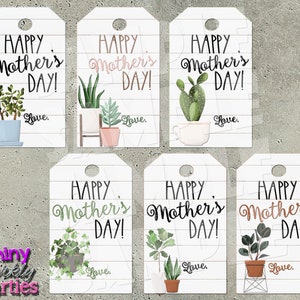 ETICHETTE regalo FESTA DELLA MAMMA, Etichette per piante domestiche, Buona festa della mamma, Etichette per piante rustiche, Festa della mamma, Etichette regalo per piante, Festa della mamma fai da te, Stampabile