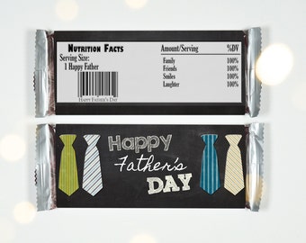 Printable "FATHER'S DAY Candy Bar WRAPPERS" - Diy Father's Day - Chalkboard Father's Day Candy Wrappers - Dad's Day - Instant Download