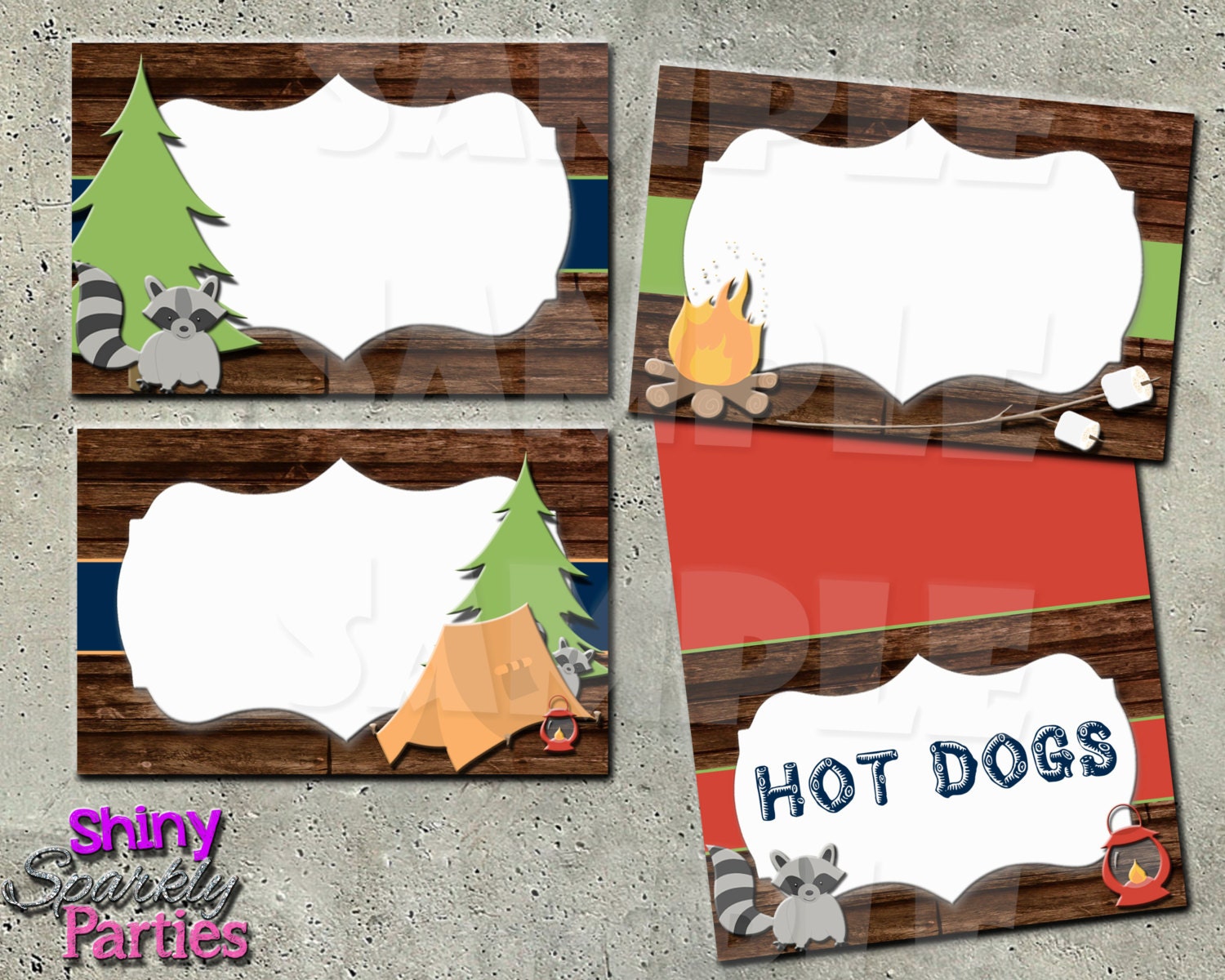 CAMPING FOOD LABELS Camping Birthday Camping Party Etsy