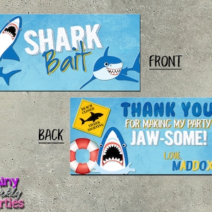 HAI TREAT TOPPERS, Hai Party Favors, Treat Bag Toppers, Hai befallen, Jawesome, Pool Party, Strand, Hai Geburtstag, Favor Toppers,