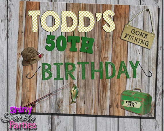 FISHING PARTY SIGN, Fishing Party Decor, Party Decorations