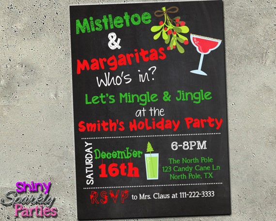 christmas party invitation mistletoe amp margaritas invite christmas party evites