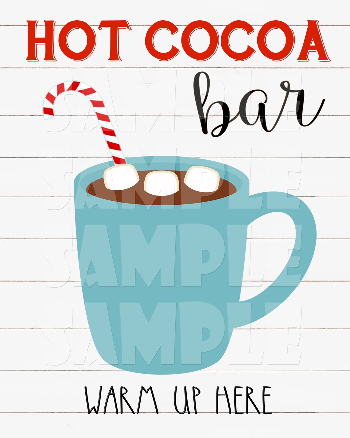 PRINTABLE HOT COCOA Bar Sign Hot Chocolate Bar Sign | Etsy