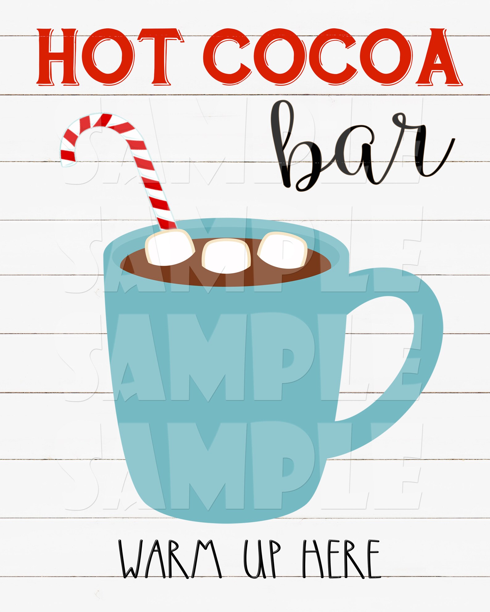 PRINTABLE HOT COCOA Bar Sign Hot Chocolate Bar Sign | Etsy
