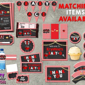 BABYQ FAVOR TAGS, Bbq Favor Tags, Bbq Baby Shower Gift Tags, Bbq Party Favor Tags, Couples Shower Decorations, Coed Shower, I do Bbq Tags imagen 3