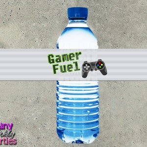 GAMER WATER BOTTLE Labels, Gaming Party, Video Game Birthday, Game On, Gaming Labels, Gamer Birthday Party Decor, Game Controller, Wrappers