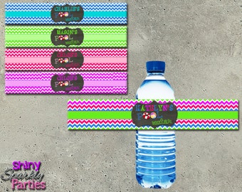POOL PARTY LABELS, Pool Party Water Bottle Labels, Pool Party Labels, Water Bottle Wrappers, Colorful Labels, Summer Party, Swimming