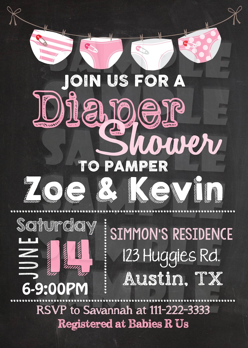 DIAPER PARTY INVITATION diaper Shower Invitation - Etsy