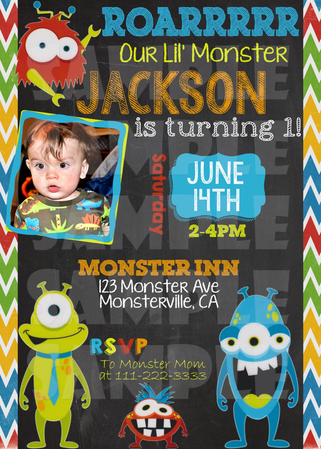MONSTER BIRTHDAY Printable Party Monster Birthday Party | Etsy