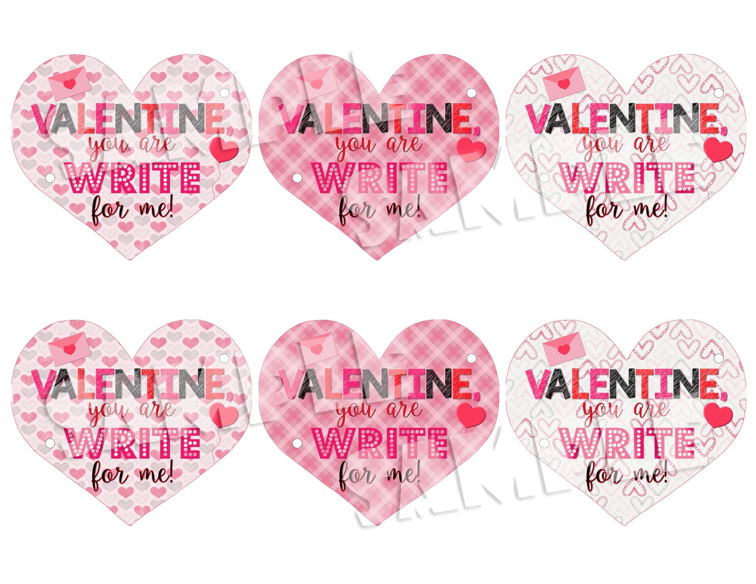 Free Printable Heart Valentine Cards To Give With Pencils » A Home