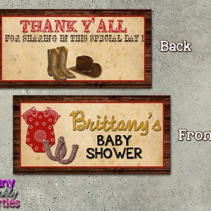 WESTERN TREAT BAG Toppers, Cowboy Treat Toppers, Baby Shower Goodie Bag Tags, Western Party Favors, Little Cowboy Party Decor, Boots, hat
