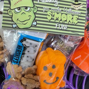 FRANKENSTEIN TREAT Bag TOPPERS, Halloween Bag Toppers, Halloween S ...