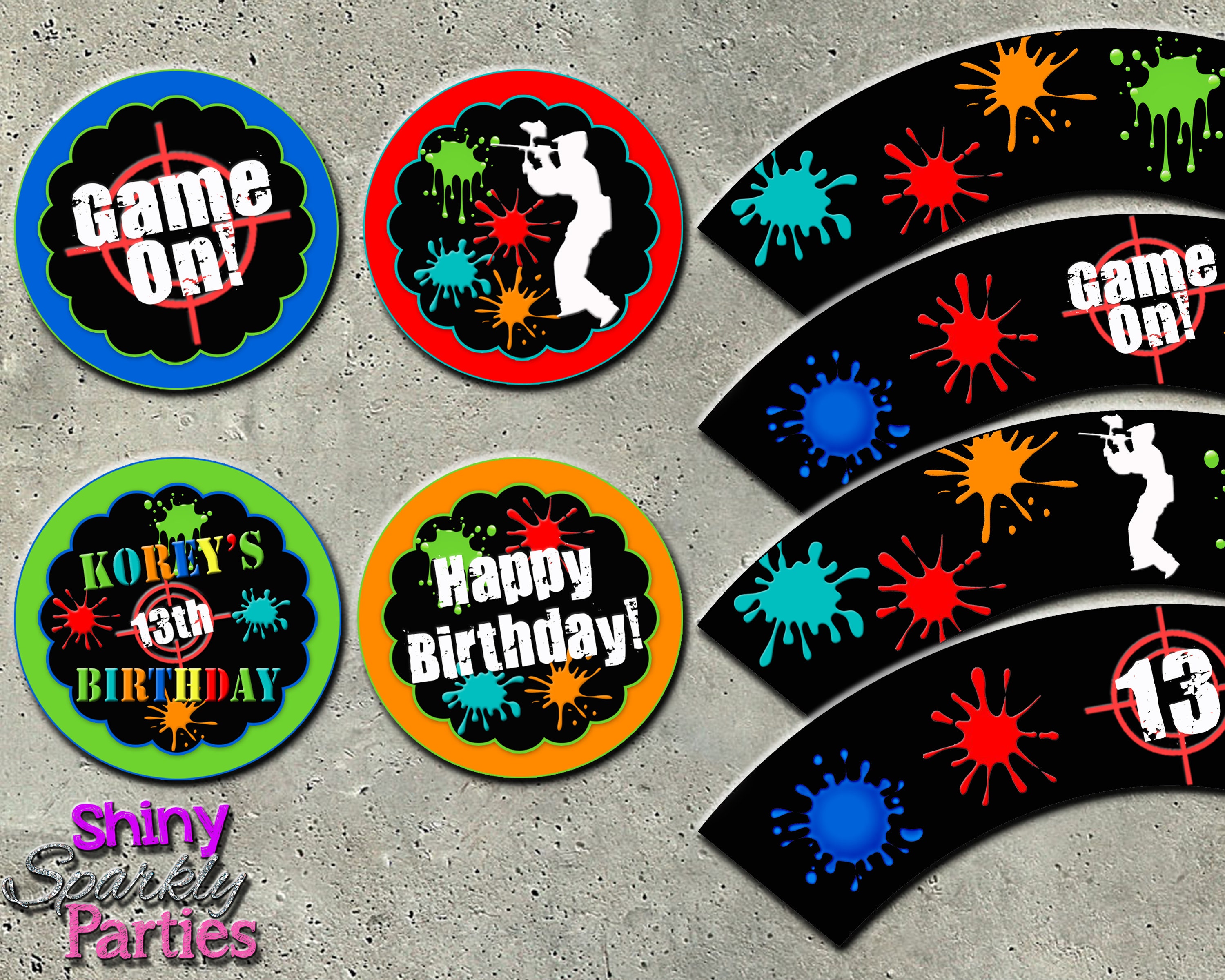 PAINTBALL PARTY PACKAGE Printable Paintball Invitation Etsy