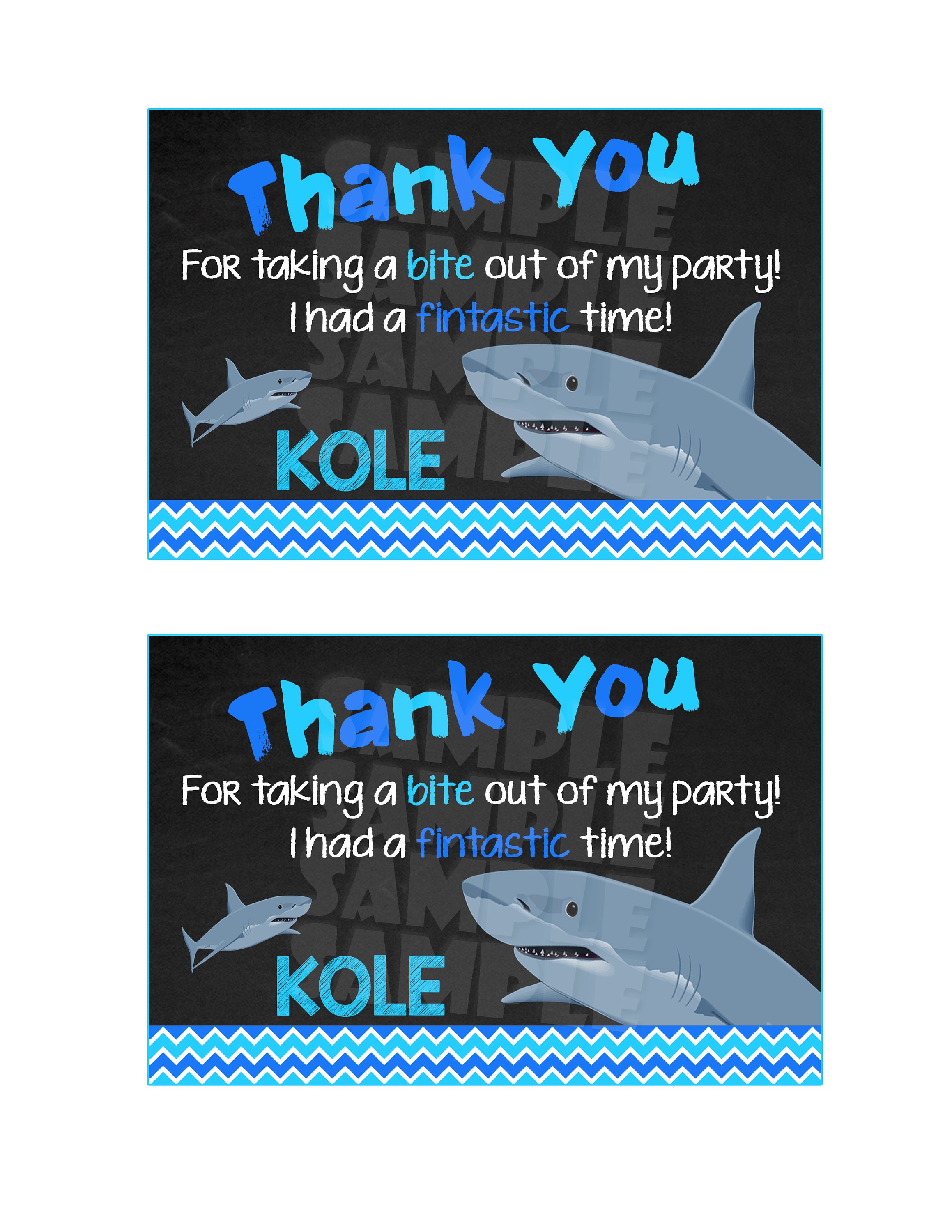 shark-thank-you-card-shark-birthday-thank-you-note-shark-etsy