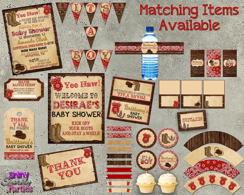 Printable WESTERN FOOD TENTS Western Buffet Labels Western - Etsy