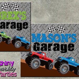 MONSTER TRUCK Party Sign, Monster Truck Birthday Party DECOR, Monster Truck Birthday Decoration, Monster Truck Party Sign Monster Trucks,