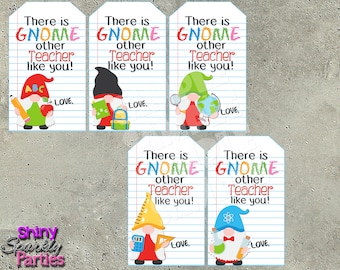TEACHER GIFT TAGS, Thank You For Making Me So Sharp, Teacher Appreciation Tags, End of School Year Teacher Gift Tags, Gnome Teacher Like You