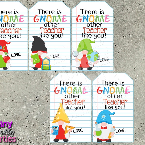 TEACHER GIFT TAGS, Thank You For Making Me So Sharp, Teacher Appreciation Tags, End of School Year Teacher Gift Tags, Gnome Teacher Like You