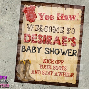 SIGNE DE FÊTE WESTERN, Signe de fête, Signe de fête Cowboy, Baby Shower Cowboy, Anniversaire Cowboy, Décor d’anniversaire Cowboy, Signe de fête Western,