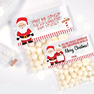 CHRISTMAS TREAT BAG Toppers, Christmas Jokes, Classroom Gift, Students, Kids, School, Holiday Treat Bags, Bag Toppers, Diy Gift Ideas