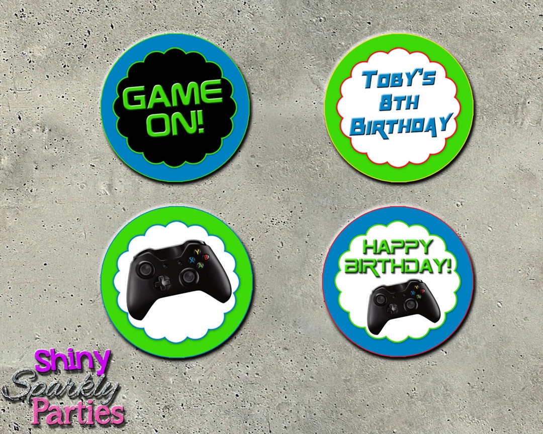 Printable GAMING CUPCAKE TOPPERS Video Game Cupcake Toppers Gaming