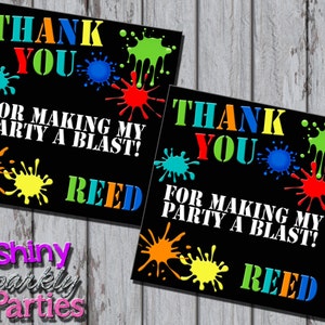 PAINTBALL FAVOR TAGS - Paintball Birthday Party Favor Tags - Paintball Gift Tags - Paintball Party Decoration - Paintball Labels - Boy Party